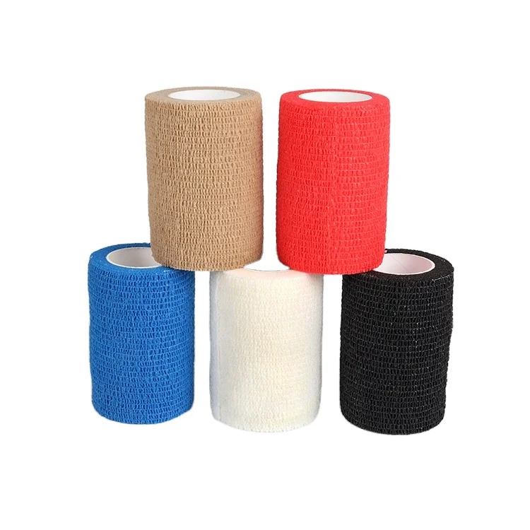 Bulk Wholesale Custom Logo Printing Medical Supplies non-woven self-adhesive bandage Cohesive Elastic Bandage