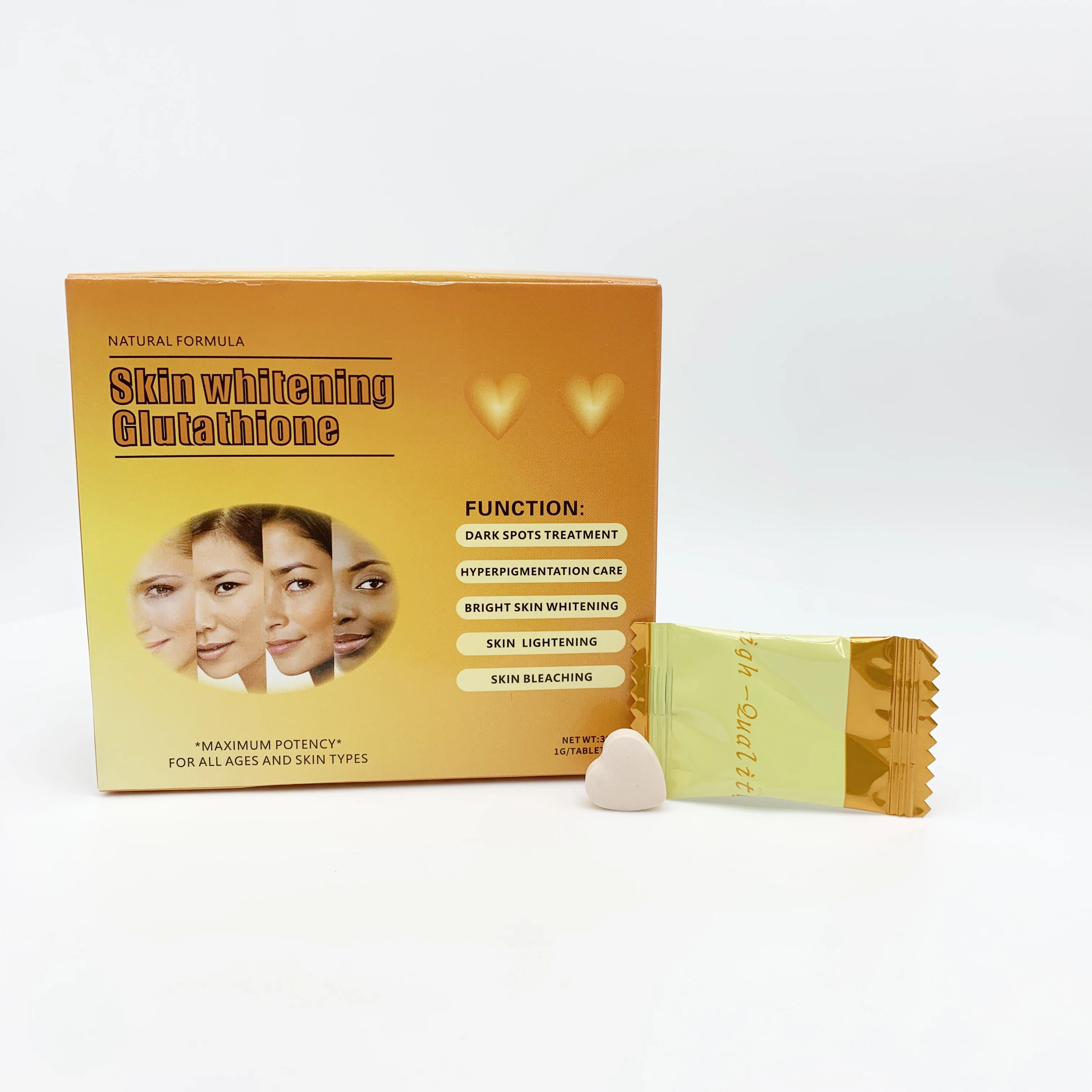OEM 15 days result collagen gluta tablets perfect white skin whitening pills skin whitening brightening gluta whitening pills
