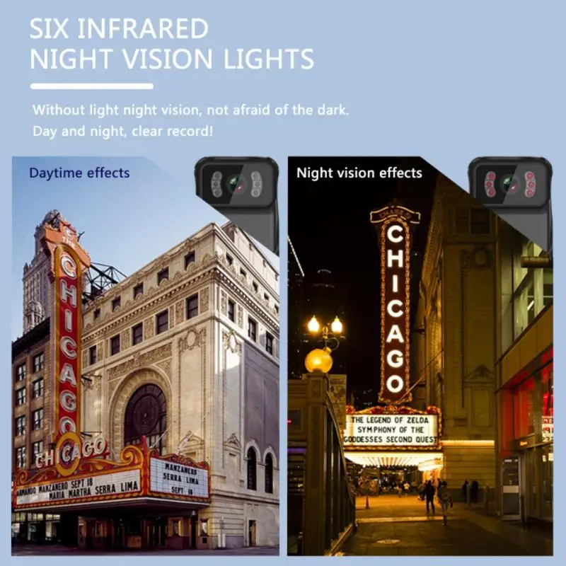 CS02 1080P Body Worn Camera Car DVR Video Security Cam IR Night Vision Back Clip Multifunctional Mini Camcorders Camera