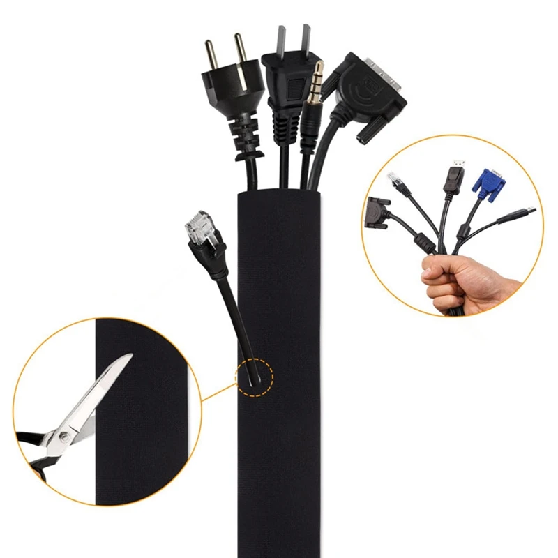 Neoprene Hook and Loop Hose Protection Braided Wire Harness Sleeving