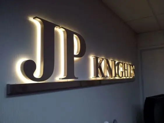 waterproof outdoor signage business name sign customized metal logo Backlit Led Logo Business Signboard