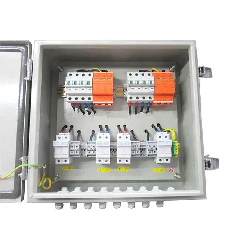 IP65 Waterproof DC Steel PV Combiner Power Box 2 input 1 2 output 2 4 6 8 10 12 strings Array solar PV combiner box