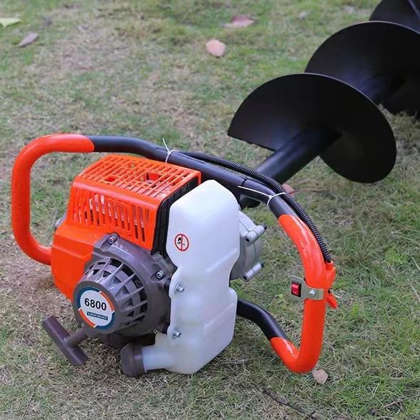 New Design Petrol Gas Powered Earth Auger 2 Stroke Post Hole Digger Borer Ground Drill