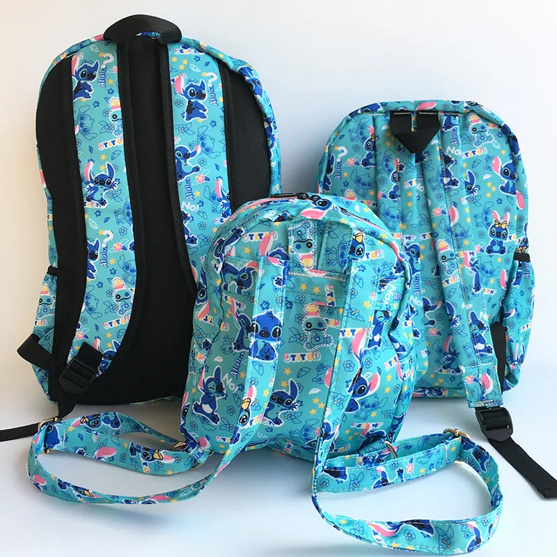 Back to school Stitch water resistant backpack multi-purpose storage bag small medium and large
