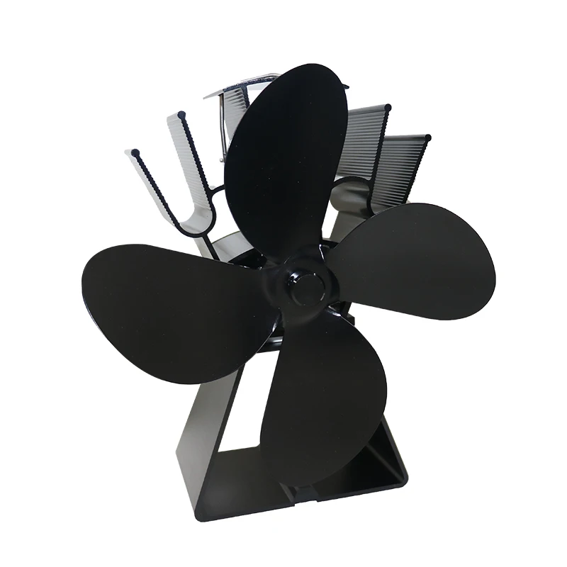 Heat Powered Stove Fan 4Blades Wood Stove Fan,Silent Heat Powered Fireplace Fan,No Electricity Required,for Gas/Pellet/Wood L