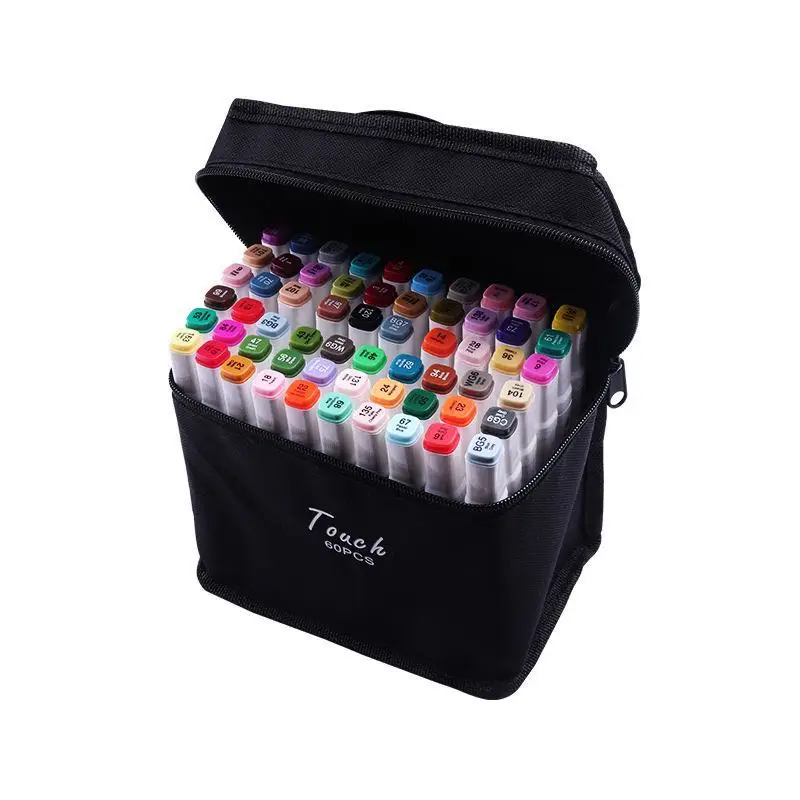 
80 Color Dual Tip Art Marker Pen Classic Series Alcohol Felt Permanent Markers 