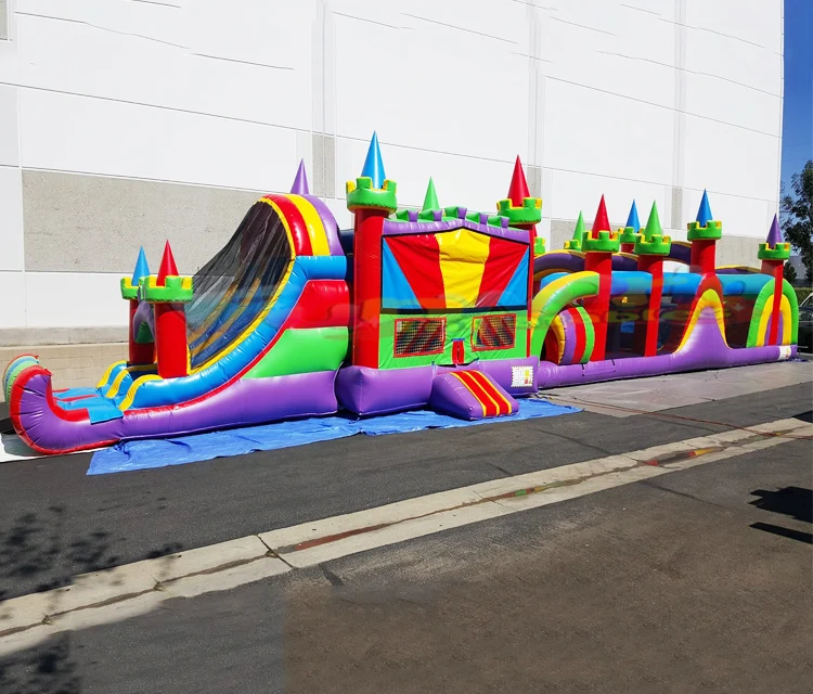 Большой надувной дом коммерческих комбинированный jeux gonflables взрослых надувные препятствий для продажи