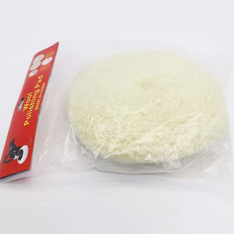 7 inch natural 100% double-sided wool Car Compound polishing pads