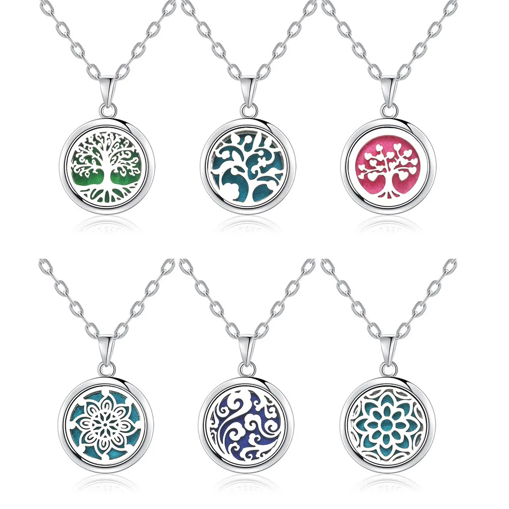 Aromatherapy Essential Oil Diffuser pendant Necklace Open Locket Perfume Aroma Essential Oil Diffuser Necklace