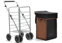 Тележка для супермаркета, тележка для багажа, портативная тележка для продуктов