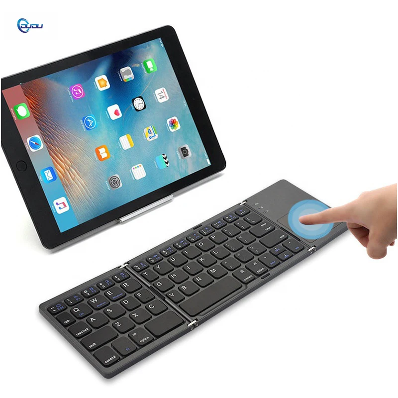 Foldable slim mini touchpad blue-tooth keyboard for ipad iphone iosandroid windows