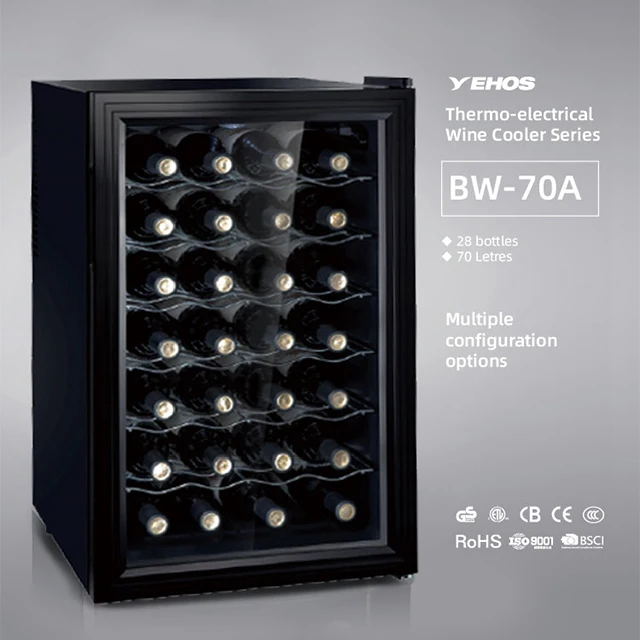 Охладитель вина из нержавеющей стали, отдельно стоящий Двухзонный охладитель вина, автоматический диспенсер для вина