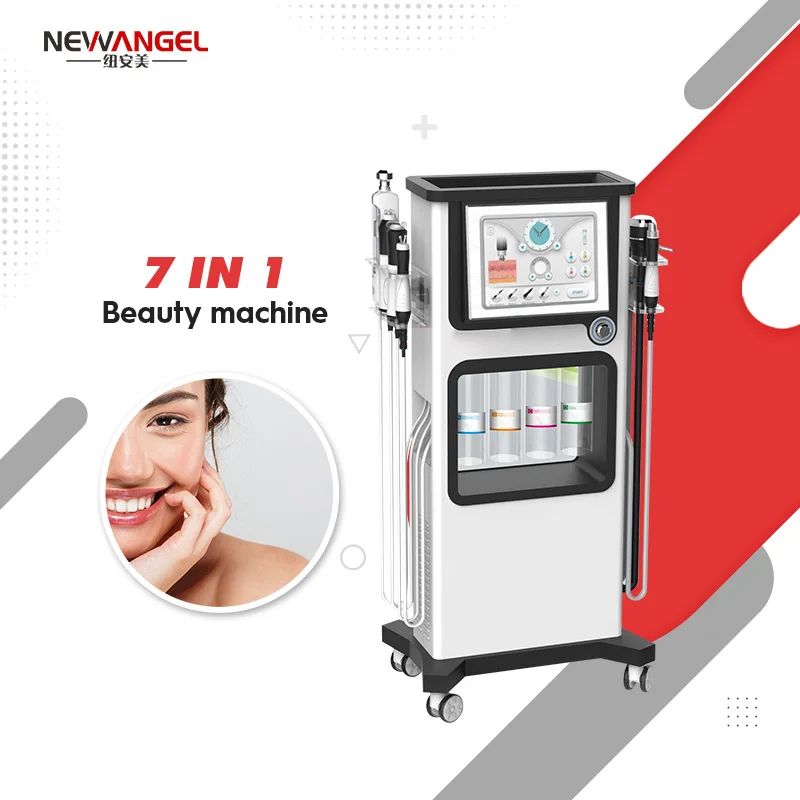 Newangel multifunction salon use skin care anti aging oxygen spray jet facial co2 carboxytherapy oxygen water peeling machine