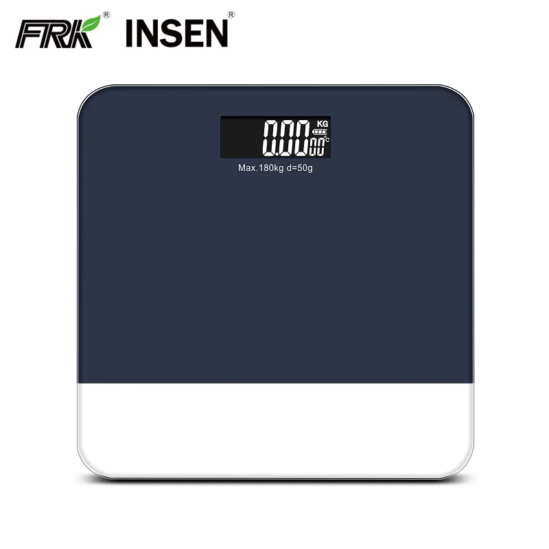 USB Rechargeable Battery Tempered Glass Body 180Kg 396Lb Weight Electronics Weighing Bathroom Scale