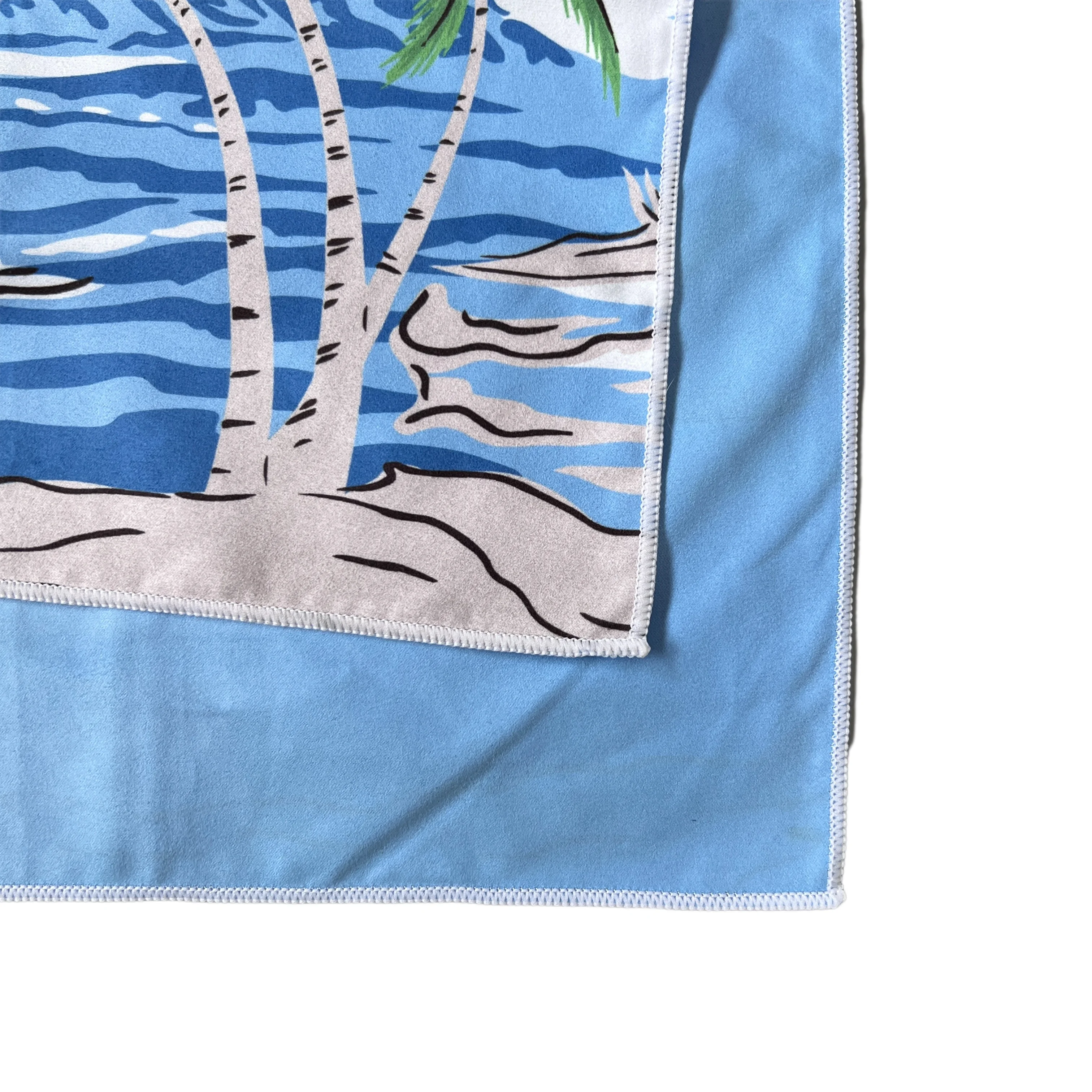 Custom microfiber  suede printed recycle quick dry travel beach  towel with travel bag
