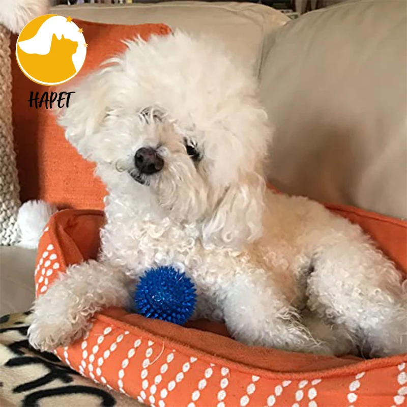 Hot Selling Pets Toys Tpr Molar Ball Pet Cleans Teeth Toy Spiky Squeaker Dog