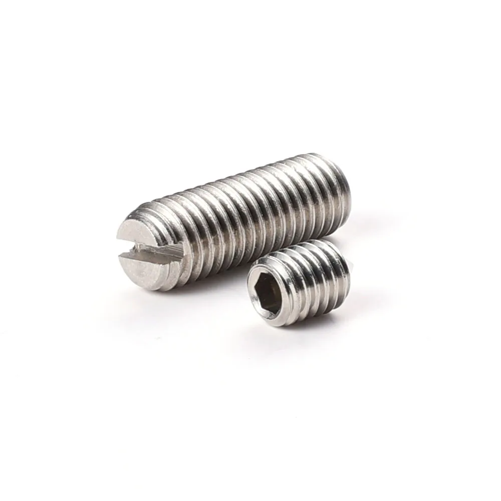 China Manufacture DIN913 Headless Flat Head Grub Screw Hex Socket Brass Grub Set Screw