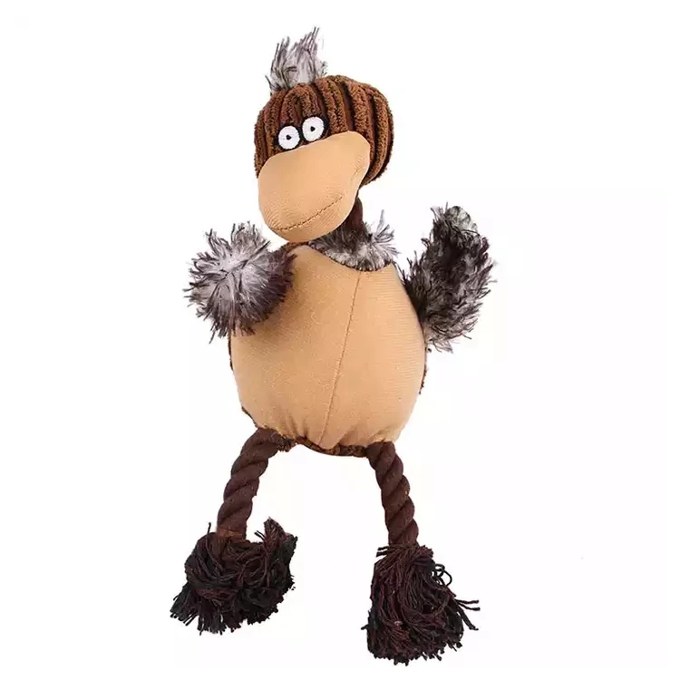 New Pet Plush Molar Bite-resistant Squeaky Dog Toy Cartoon Bird Pet Sounding Toy