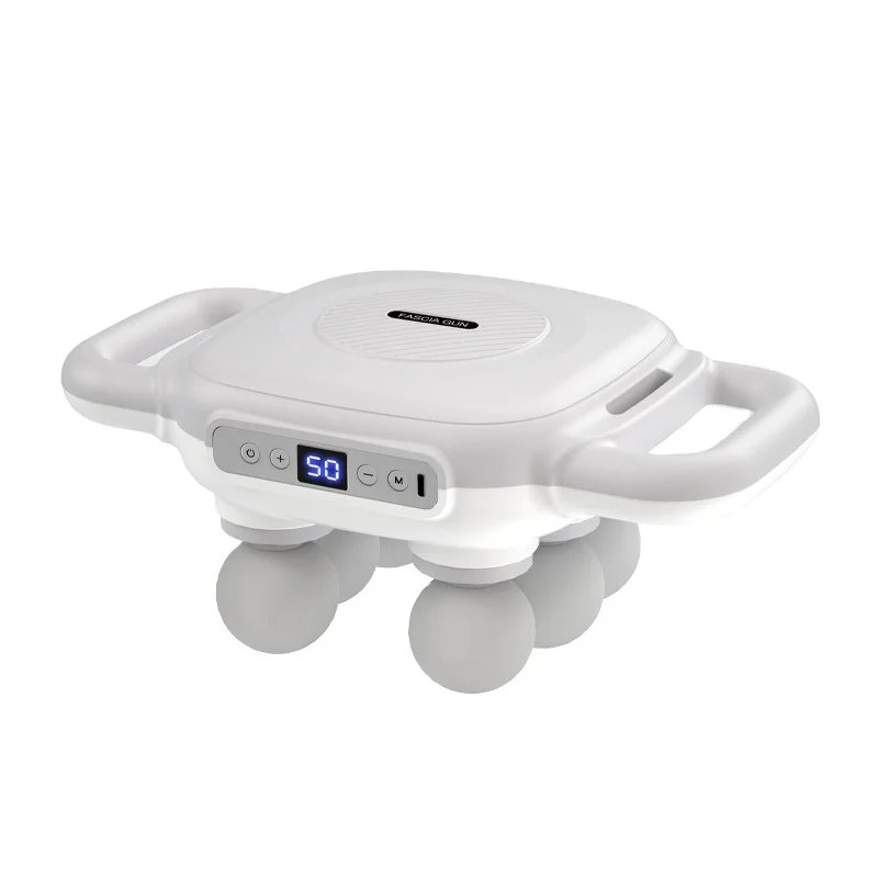 6 heads electric massage gun deep muscle massager gun fascial rechargeable body massage gun