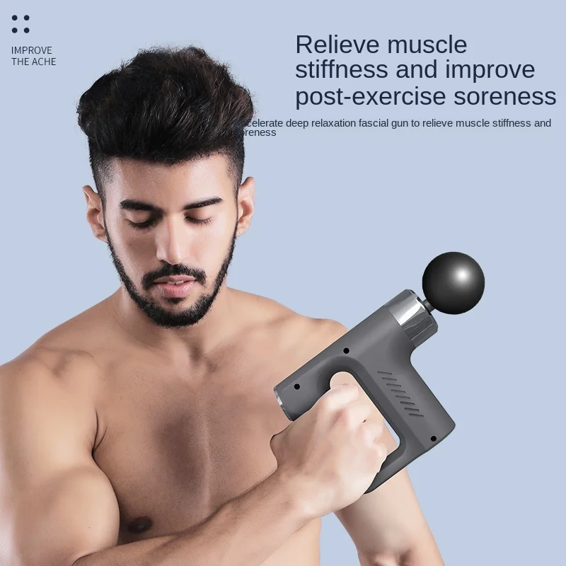 
Dropshipping Custom Logo Deep Muscle Fascial Body Massager Mini Massage Gun Portable Handheld Electric Vibration Massage Gun 
