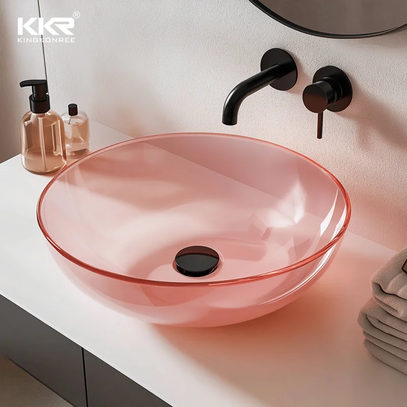 Good Quality Environmental Round Small Bathroom Sink For Apartment