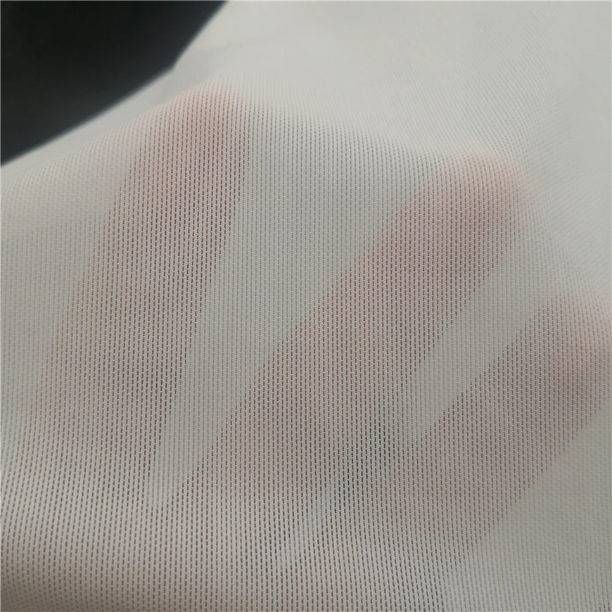  В наличии 130GSM off-white сетчатая ткань 15% спандекс 85% нейлон Мягкая мощность Тюль сплошная сетка