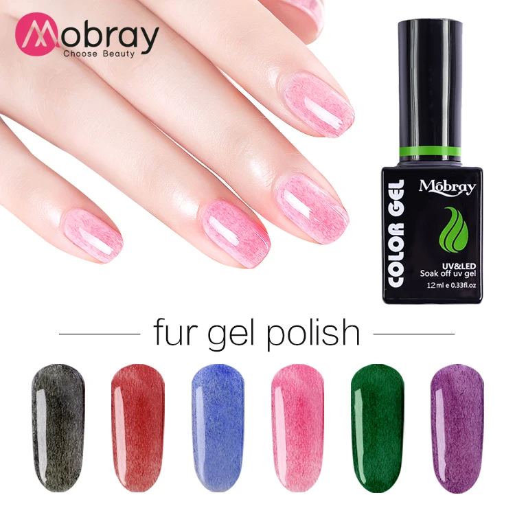 Fur Effect Gel Varnish Plush Velvet Gel Polish Soak Off UV Gel Lacquer Fur Nail Polish for Nails Manicure