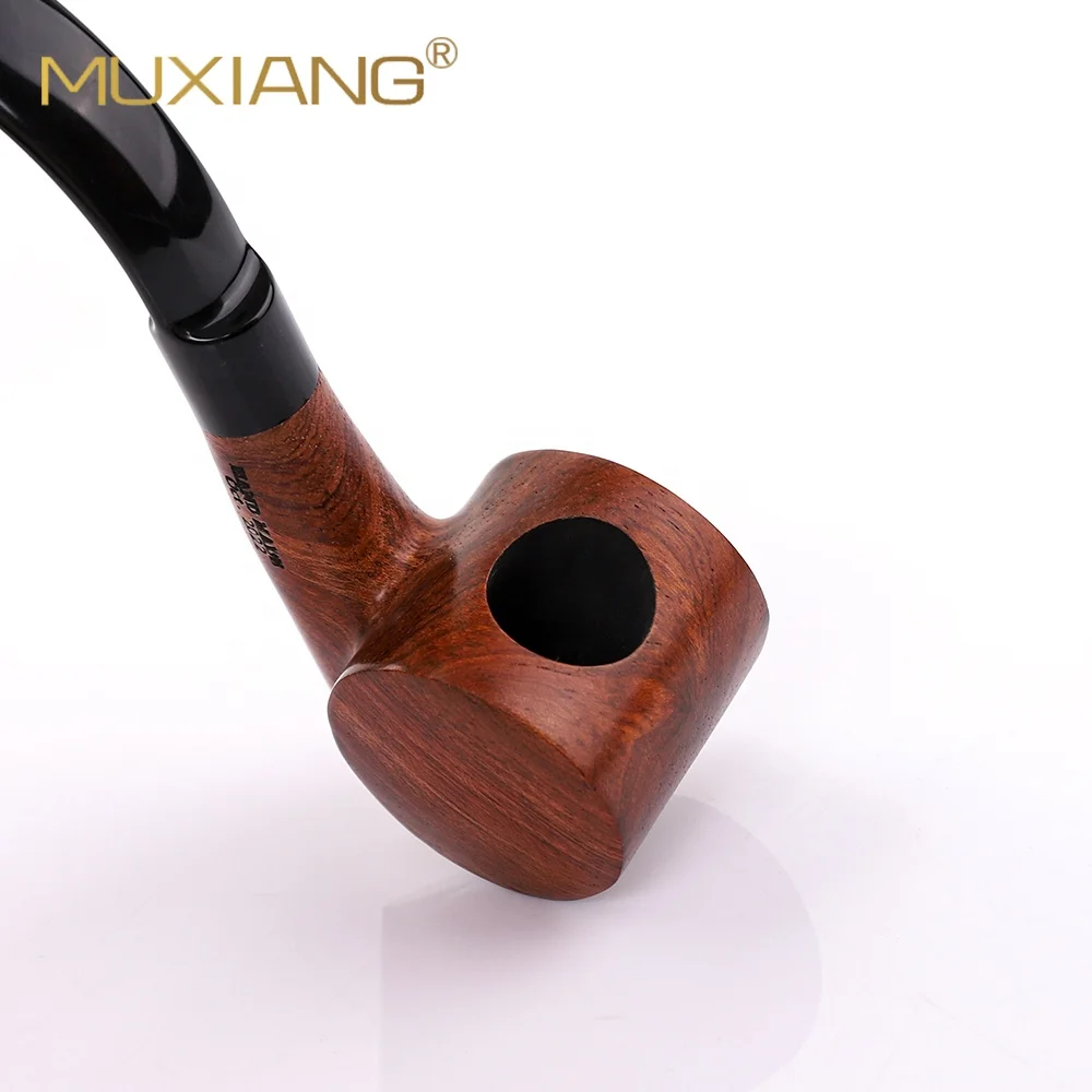 Wholesale Bent Smoking mouthpiece Wooden Tobacco Pipe Custom Logo Smoking Pipes