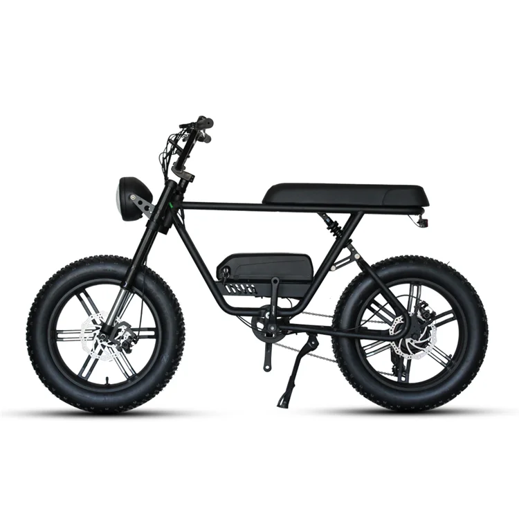 Factory Hot Products 20 Fat Tyre Mountain Electric Bicycle Long Saddle Full Suspension Electric Bike Rear Drive Ebike