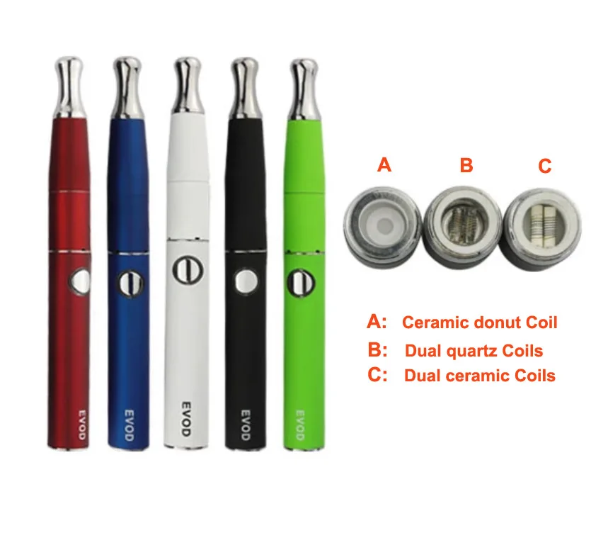 510 Wax Oil Vape Pen eGo 650mah Battery Dry Herb Vaporizer eCig Donut Atomizer Glass Coil Replacement
