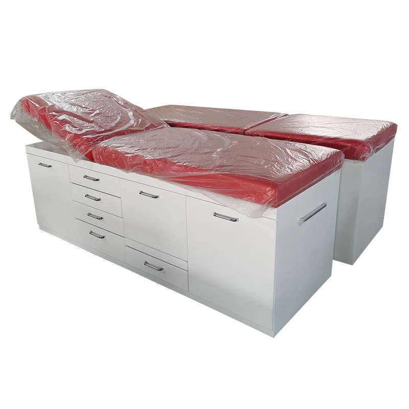 Leisure massage bed with multiple lockers large storage space customizable