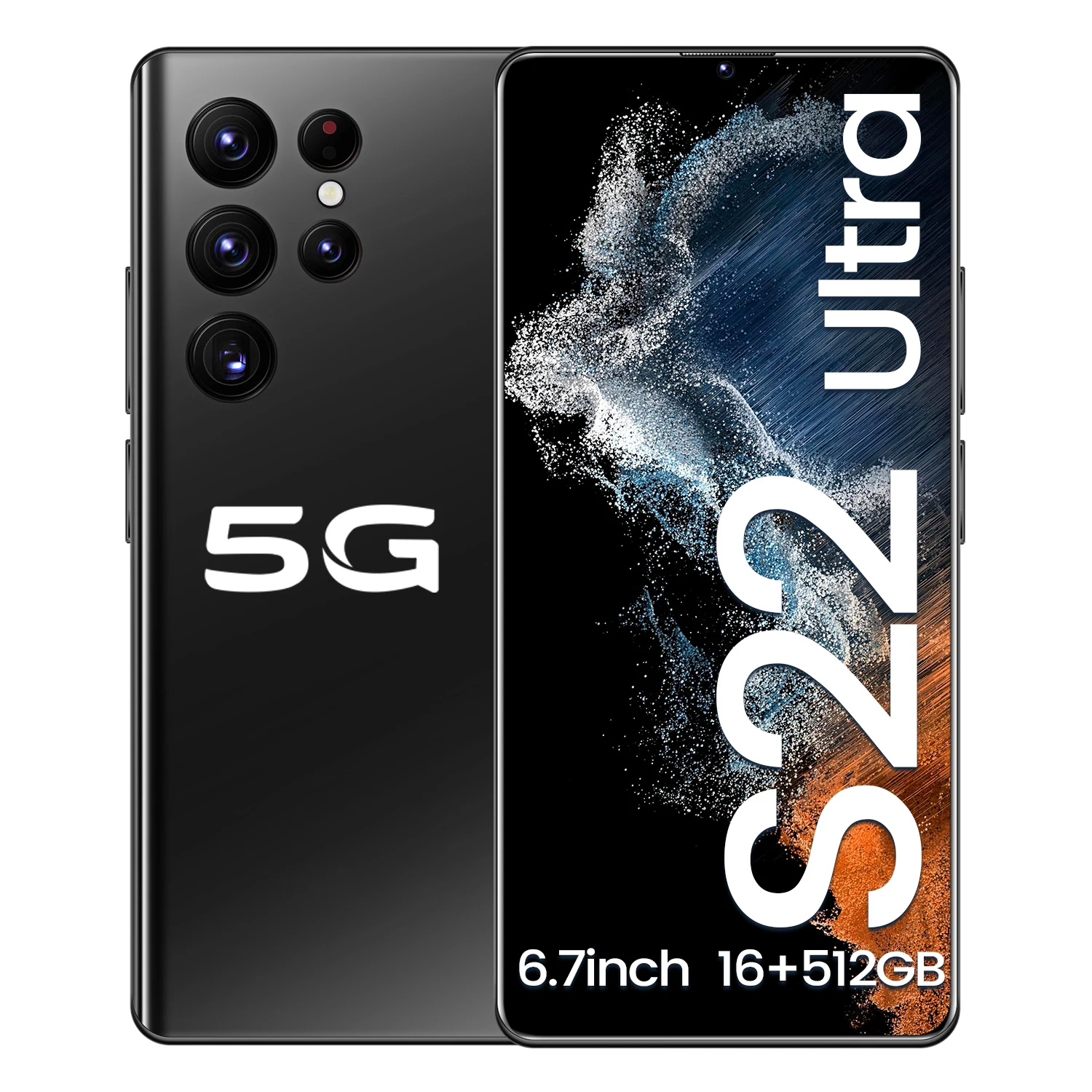 New Arrival S22 ULTRA 16Gb+512Gb 6.7 Inch Big Screen Android Smartphone Gaming Unlocked Smartphone 4G 5G