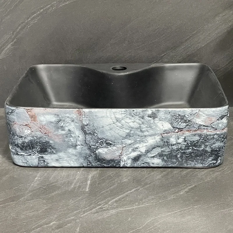Wholesale Ceramic Vanity Small Rectangular Basin Bathroom Sinks with Easy Clean Feature