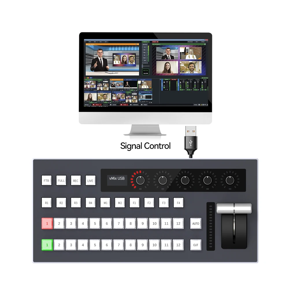 KATO VISION KT-KD50V live stream mixer switcher vmix видеовыключатель широковещательный vMix программная панель управления коммутатором