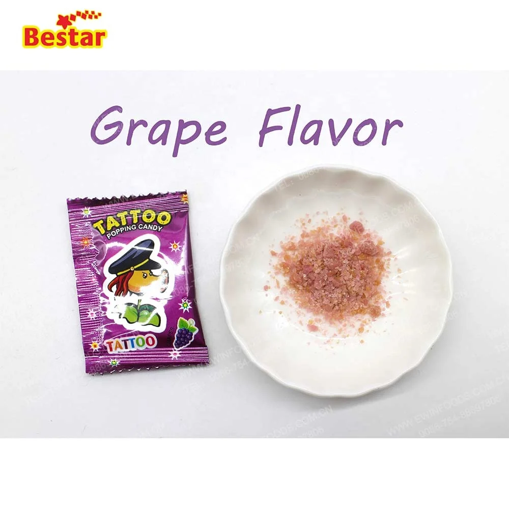 Оптовая продажа, конфеты с татуировкой, встряхивающие фрукты, смешивающие ароматизаторы, скальные конфеты