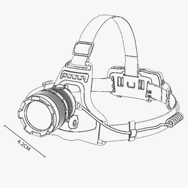 Большой зум-объектив водонепроницаемый 18650 перезаряжаемый Кемпинг XML 1 светодиодный Майнер налобный фонарь