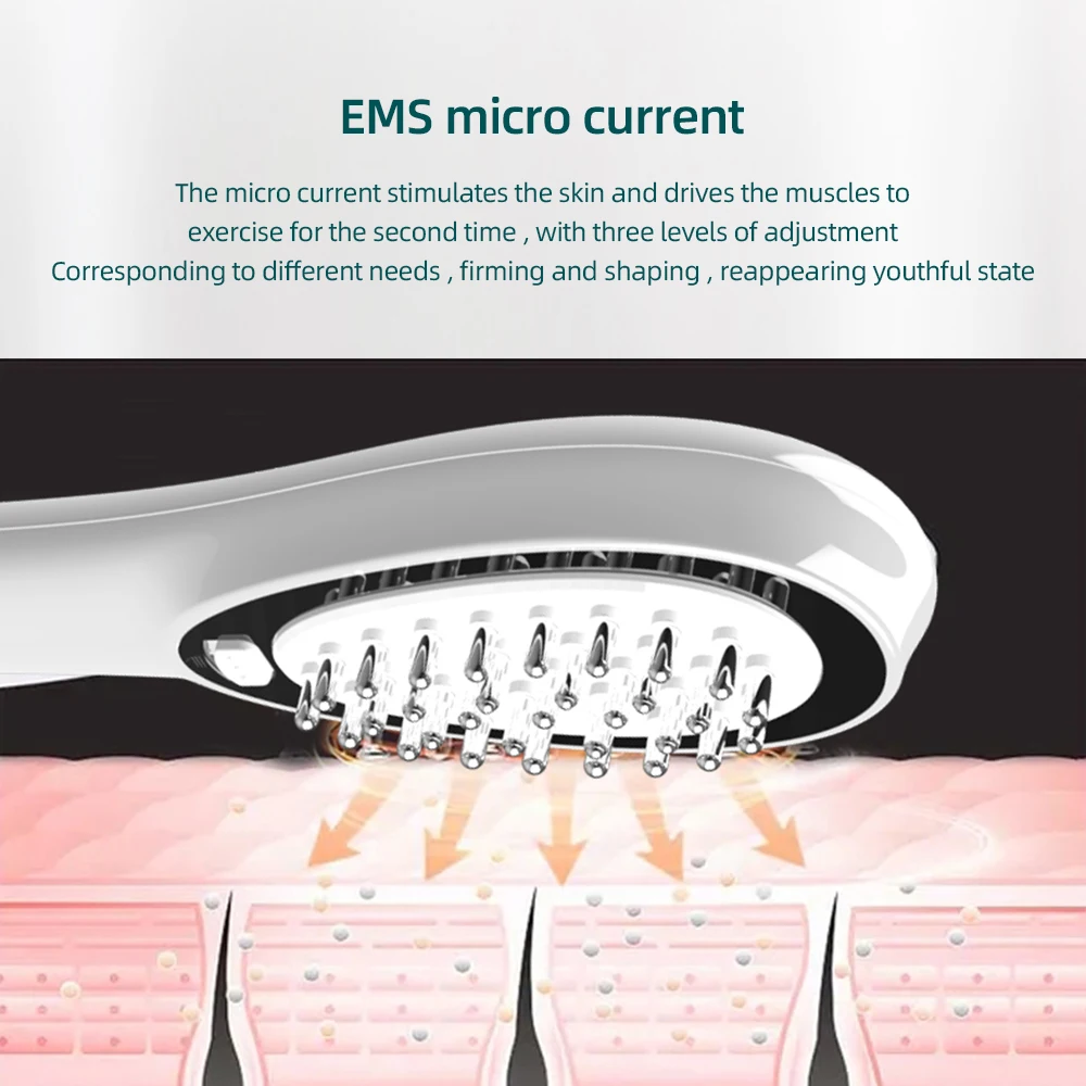 portable EMS hair growth comb  laser comb hair brush