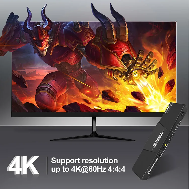 HDCP 2,2 4-портовый Kvm видео HDMI коммутатор Поддержка 4k 60 Гц
