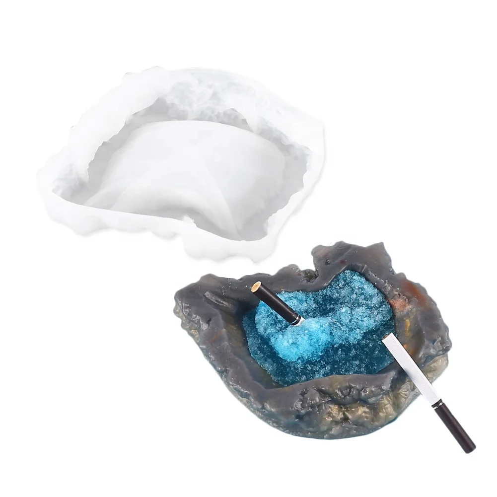Silicone Mold Ashtray Resin Mold Heart Square Mold For DIY Resin UV Crystal Epoxy Crafts Crystal Ashtray Home Decoration
