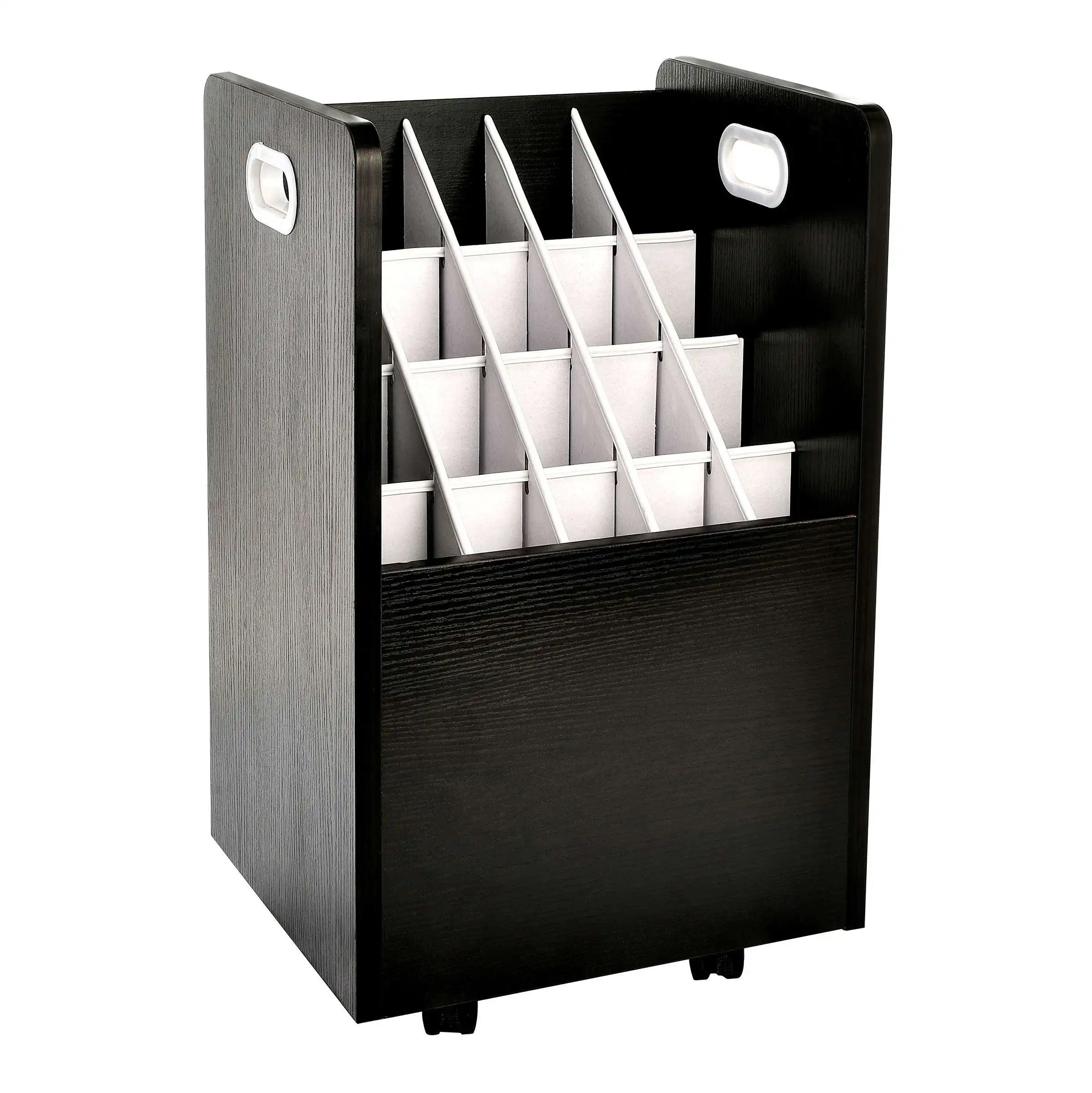 50 Slots Mobile Blueprint Roll File Holder Mobile Roll File Organizer Cart with Wheels for Maps Plans Posters