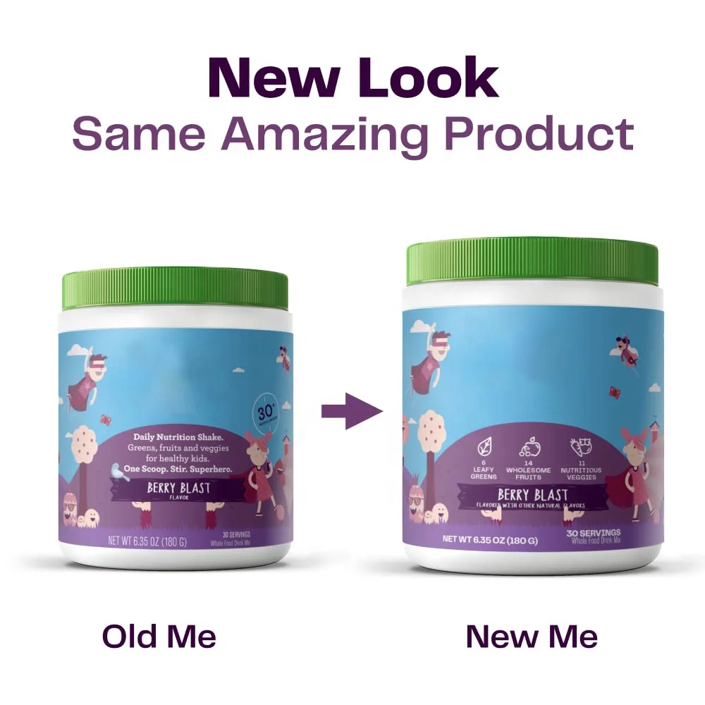 Kidz Superfood Organic Greens Fruits Veggies Beet Root Powder Probiotics for Healthy Kids Berry Blast