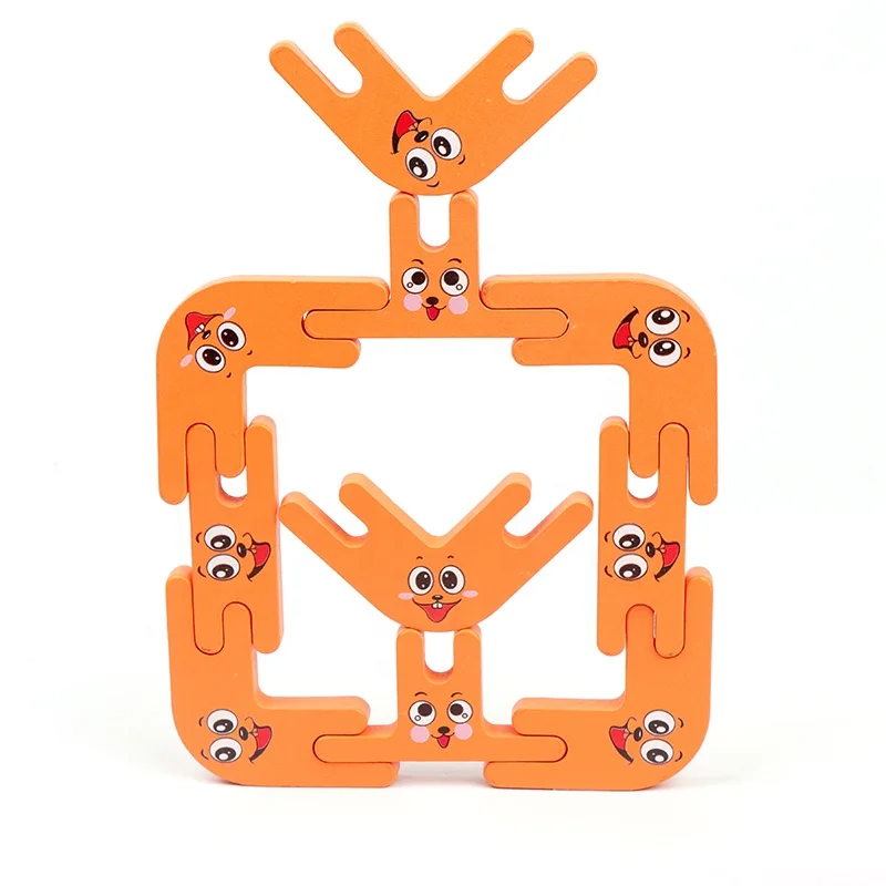 Colorful Wooden Puzzle Smiling Face Magic Ball Brain Teasers Games Toy Intelligence Game Sphere Puzzles For Kids