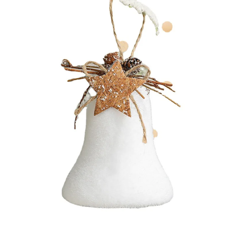 Foam ball White Snowflake drop bell Sticky Decoration Christmas Ball Ornament Pendant Drop Ball