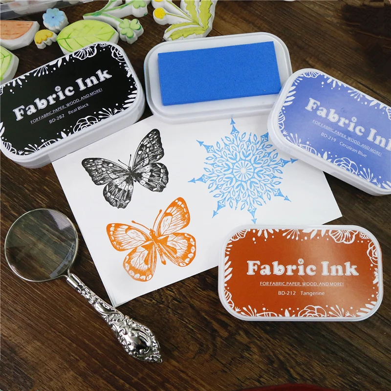 High Quality 35 Colors Professional Fabric Stamp Ink Pad Oil Ink Pad Permanent Fabric Ink Pad