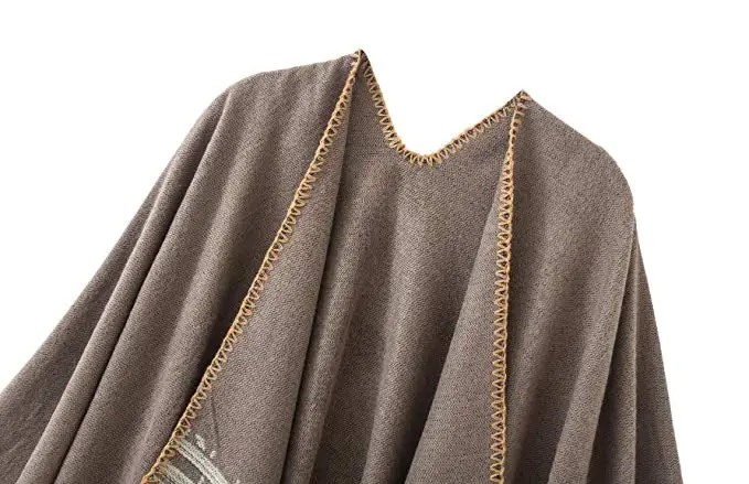 Factory supply china manufacturer Cashmere Poncho 2022 Winter Stripe Wool Custom Mexican Poncho For Woman