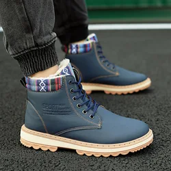 New high top mountaineering waterproof leather  outdoor hiking fashion winter men boots