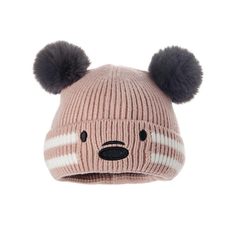 Custom logo kids knit alpaca chullo hat with ear flaps