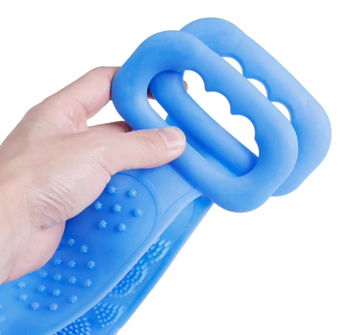 Eco Friendly Silicone Bath Body Brush Exfoliating Long Silicone Body Scrubber, Easy to Clean Lathers Well