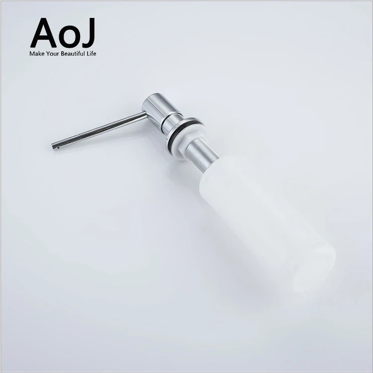 Hot Sale Silver Black Gold Brass Deck Mounted Under Counter Built-in Liquid Hand Sink Soap Dispenser For Kitchen Soap-Dispensers