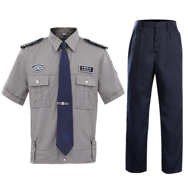 Custom Logo Guard Uniform Sets Quick Dry Fabric Security Guards Uniform Utility Pants Suit Security Guard Work Wear
